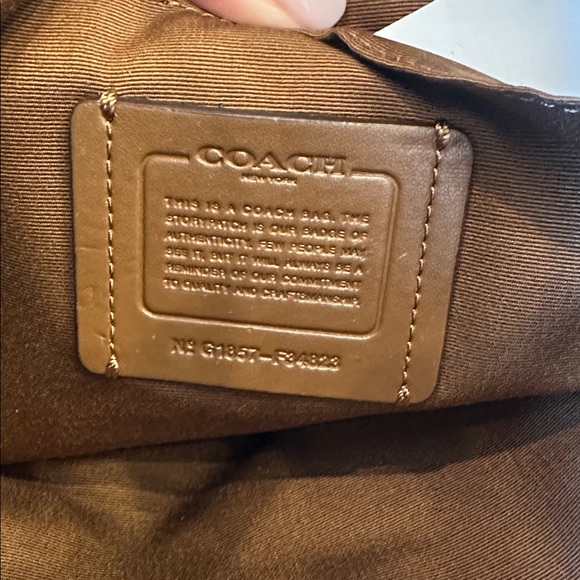 Coach Mae File Crossbody Messenger Bag in Brown Pebbled Leather, NEW NEVER WORN - Picture 6 of 8